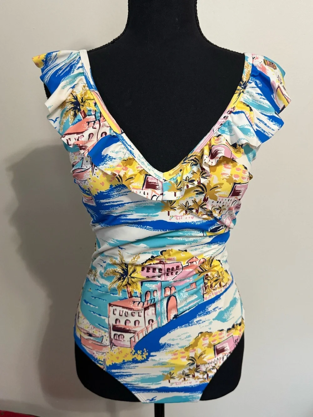 Boden Evia Ruffle Swimsuit - Paradise Bay